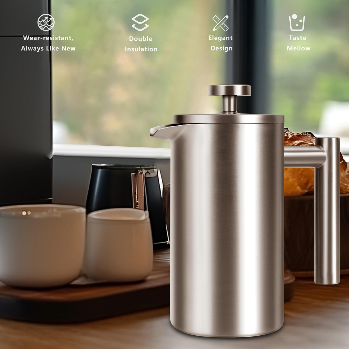 34 OZ Stainless Steel French Press U38355