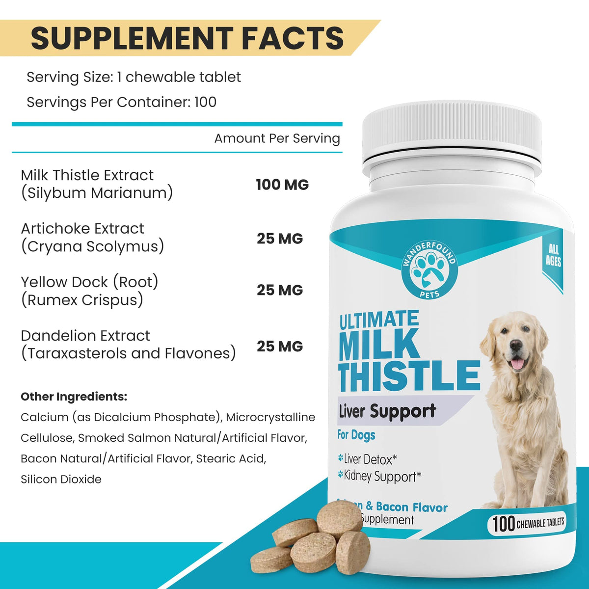 Milk Thistle & SAMe100 for Dogs H824