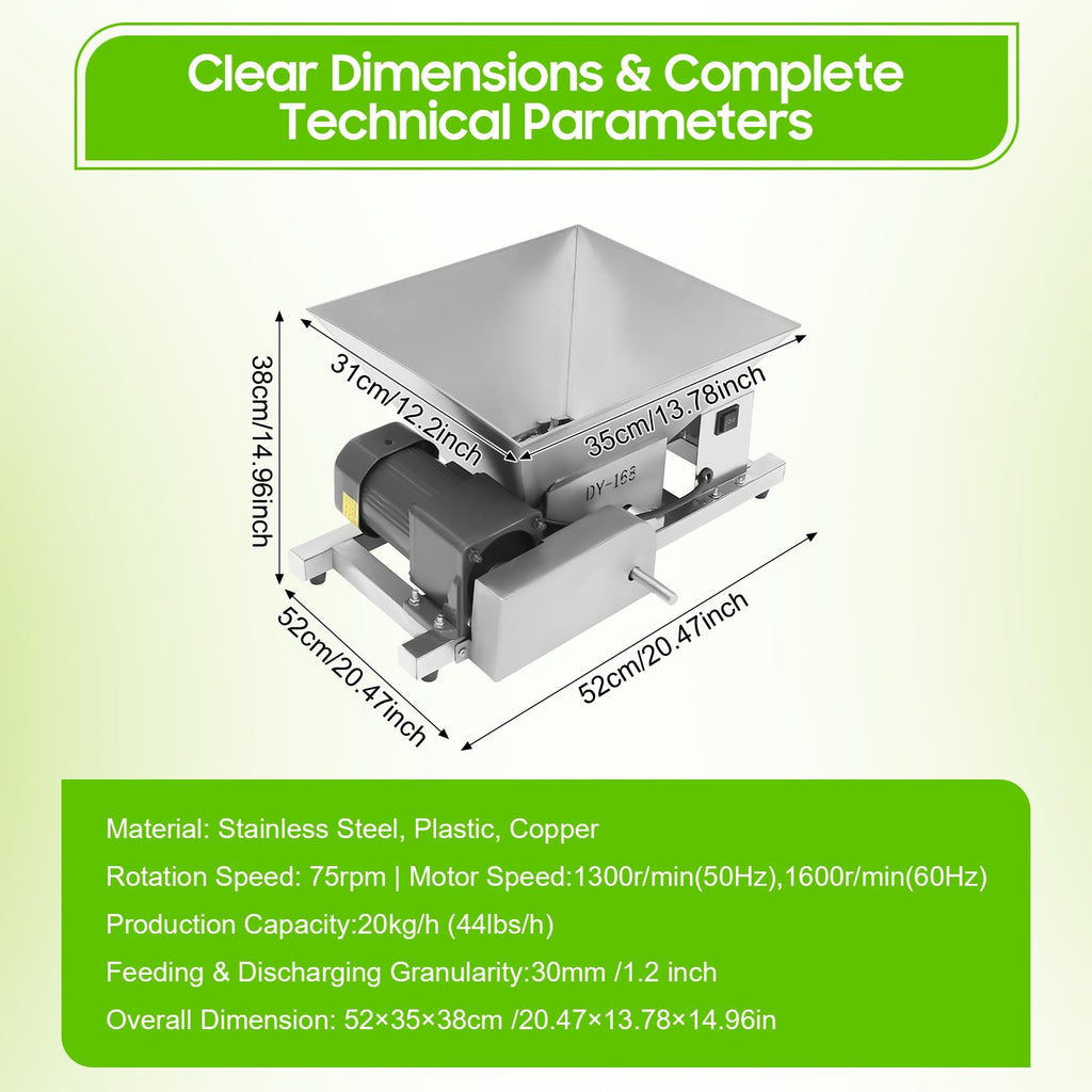 60W Stainless Steel Electric Fruit Crusher 1.06gal Z131177