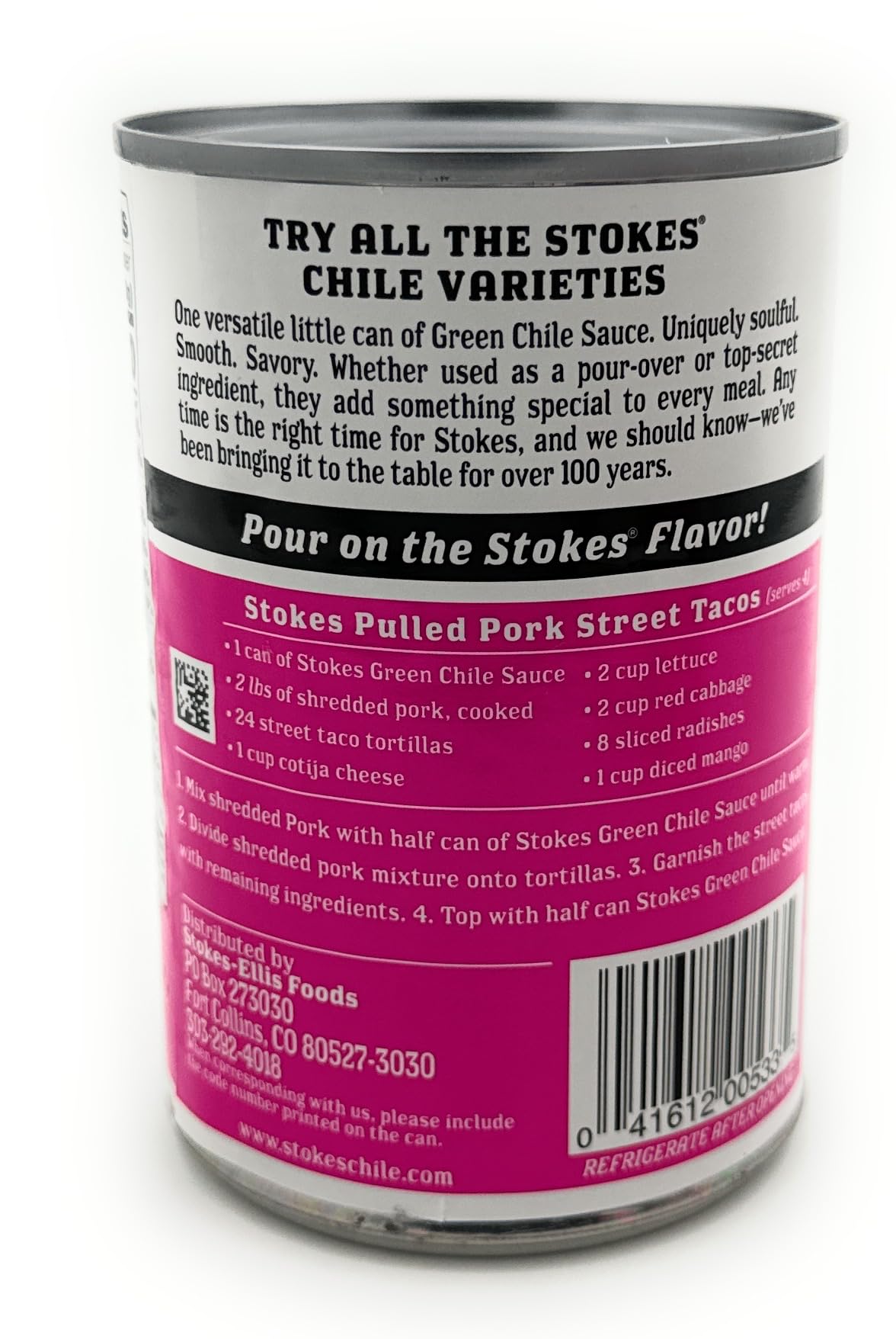 Green Chile Sauce with Pork and Jalapenos Pack of 6 B931