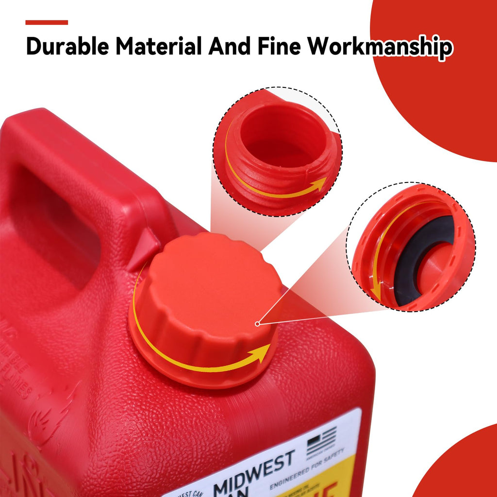6 Pack Replacement Gas Can Caps U604360