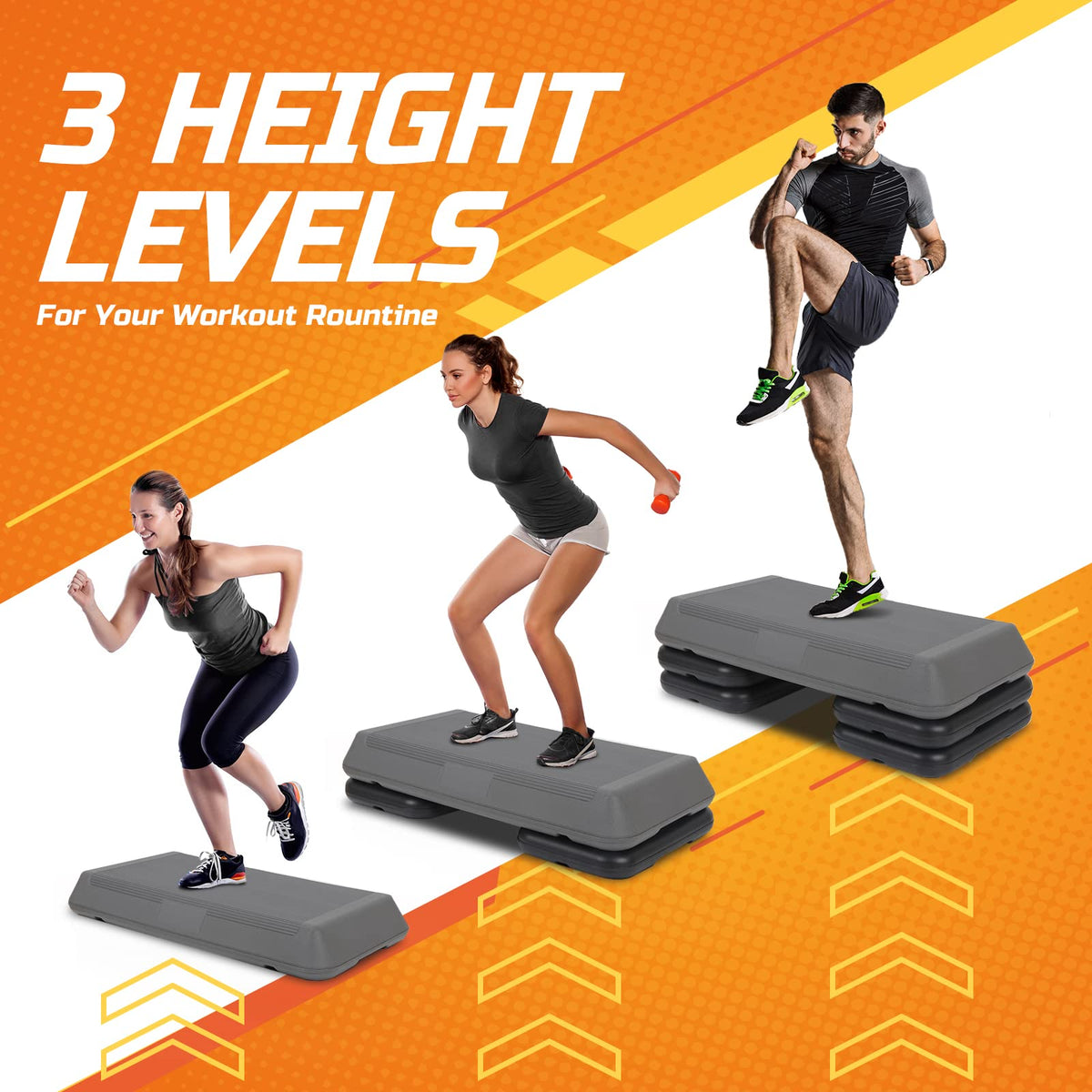 28.5'' Exercise Aerobic Step Platform with 4 Risers N770