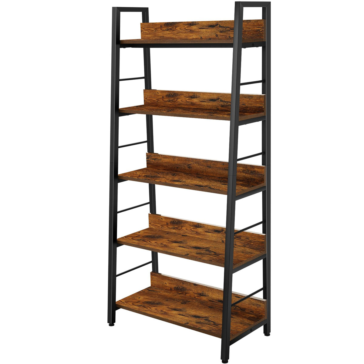 5 Tier Wood Metal Ladder Shelf Bookcase X495