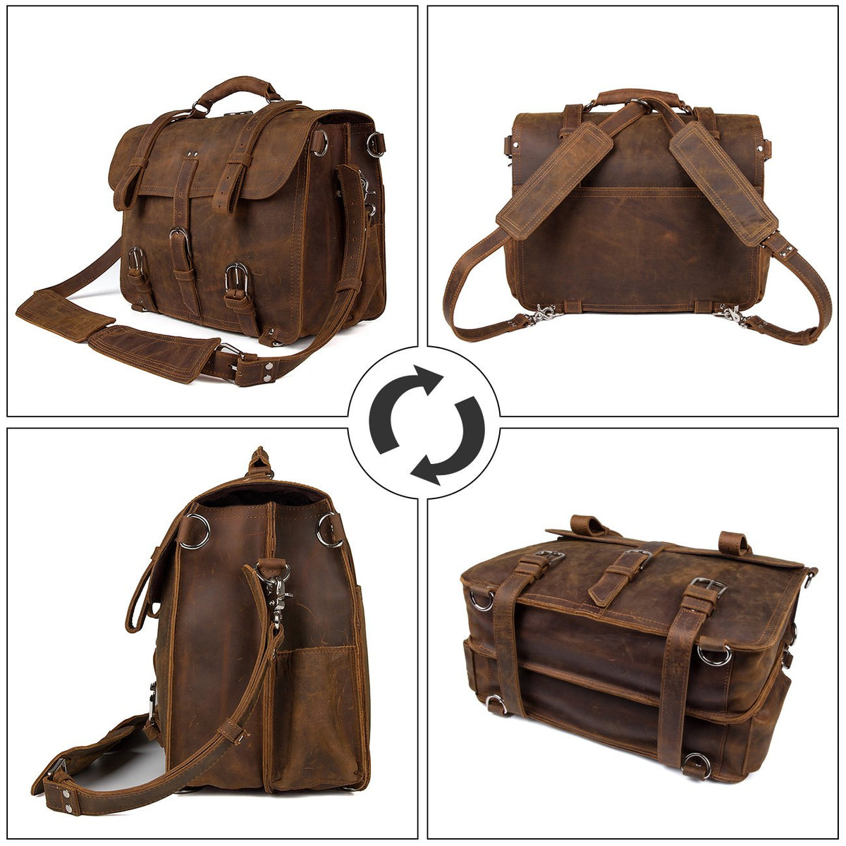 Leather Messenger Bag J32695
