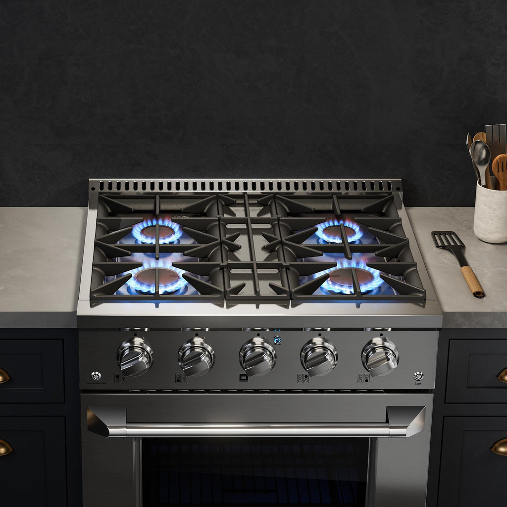 30" Gas Range with Dual-Ring Power Burner A8455