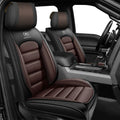Full Set Car Seat Covers, Waterproof Seat Protectors, Standard 5 Seats, Black & Coffee M5832
