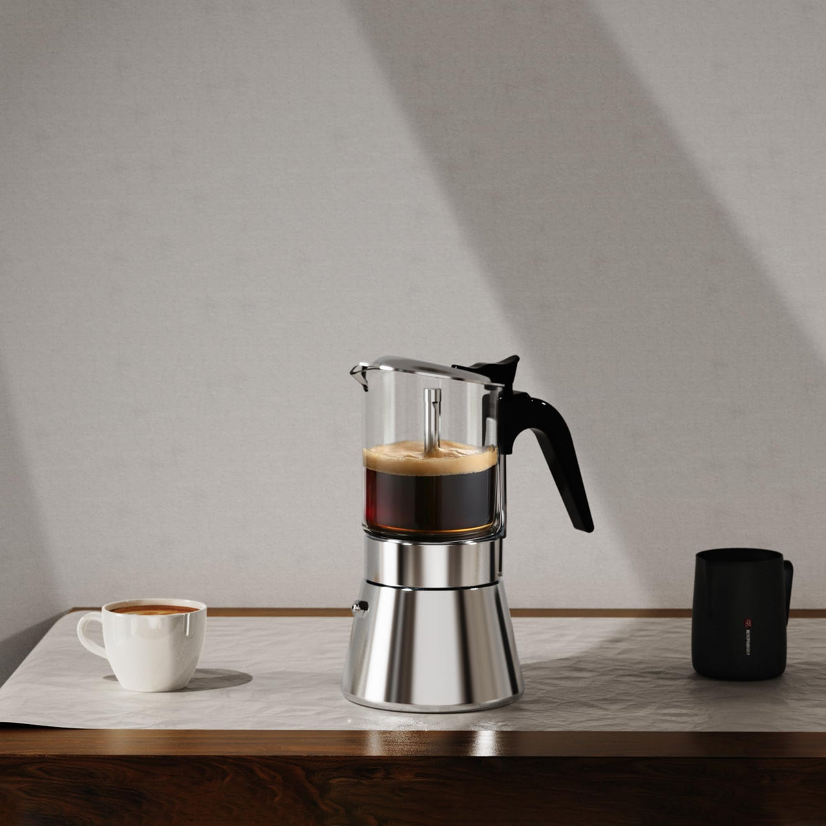 Induction Stovetop Espresso Maker 240ml 6cup J208493