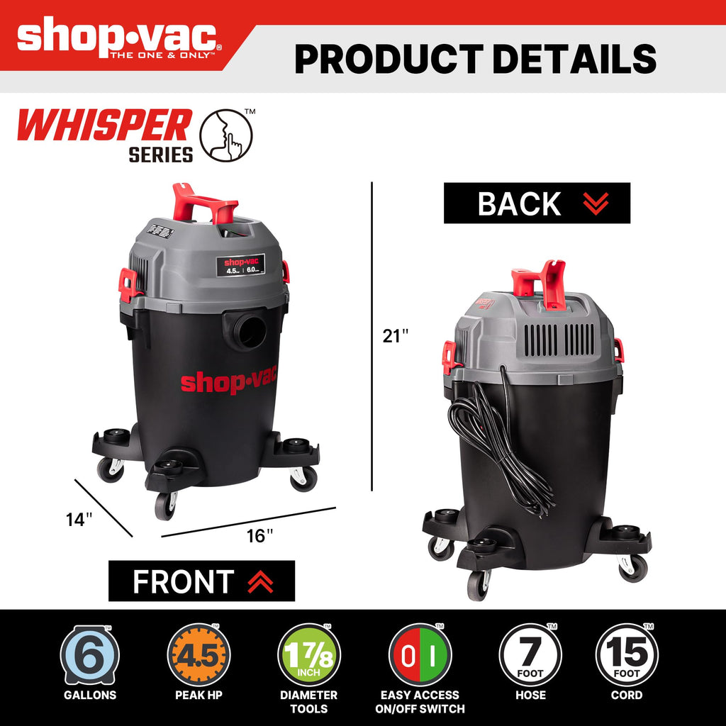 6 Gallon Wet and Dry Shop Vacuum O990348