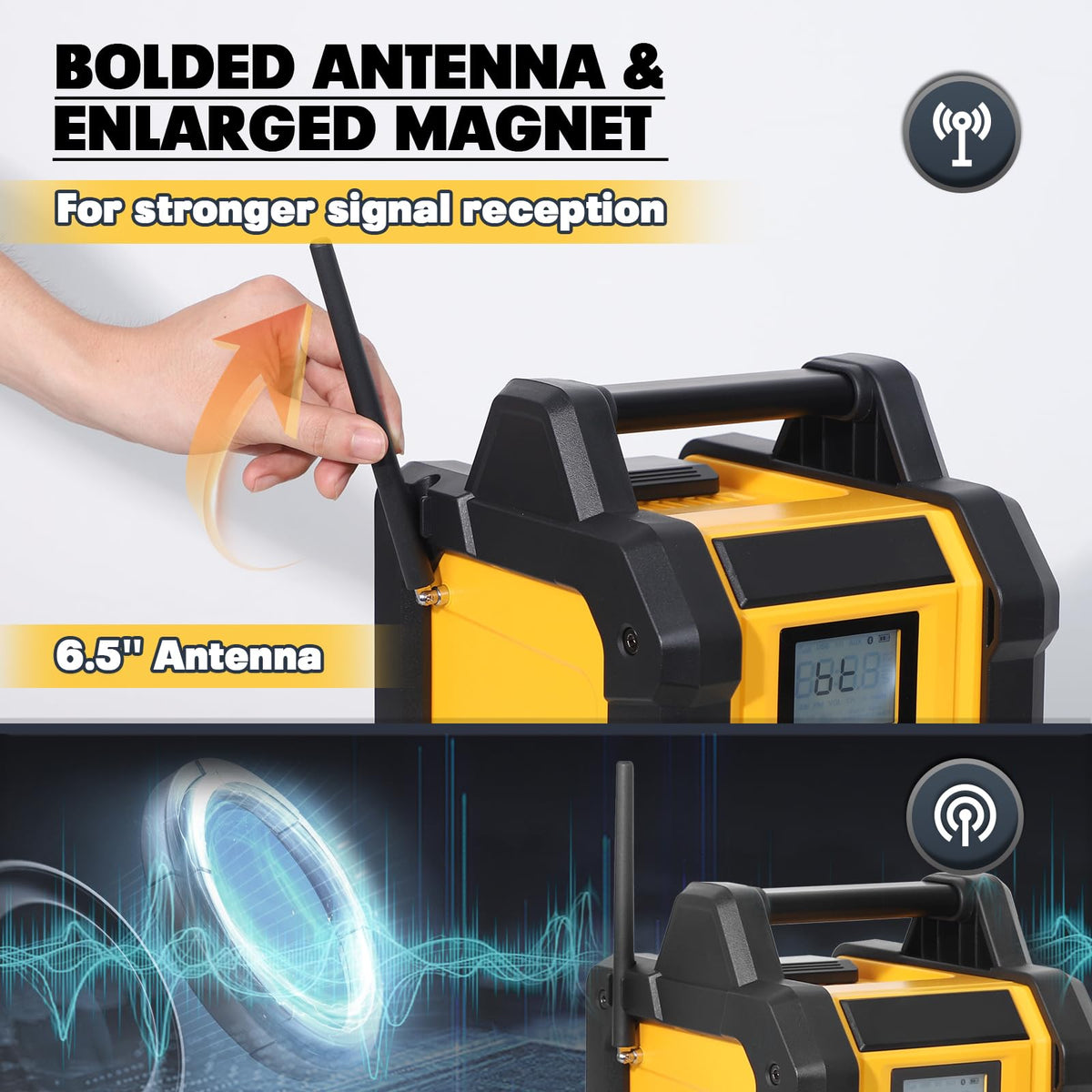 Portable Waterproof AM/FM Jobsite Radio Speaker V3770