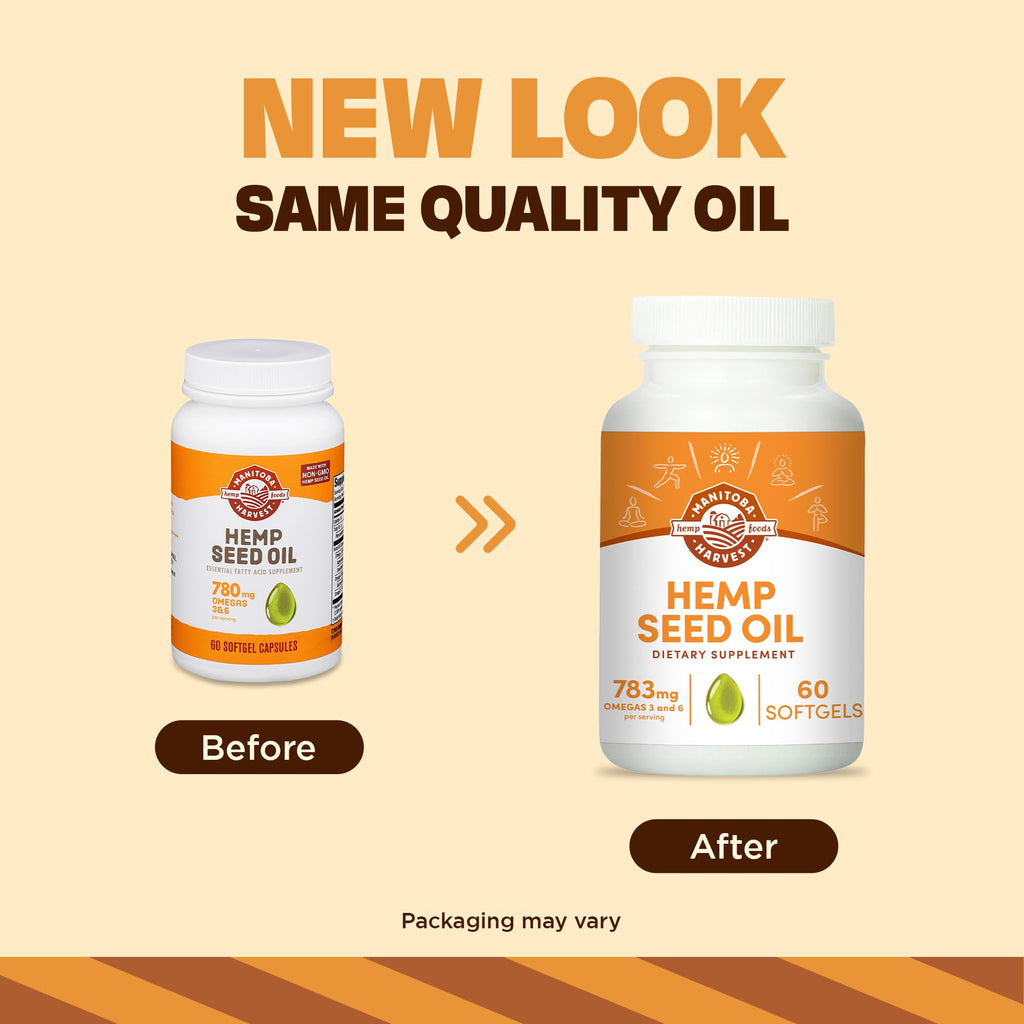 Hemp Seed Oil Softgel Capsules, 60 Count A500