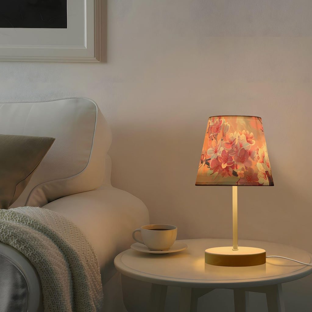 Cherry Blossoms Painting 3-Way Dimmable LED Table Lamp G958850