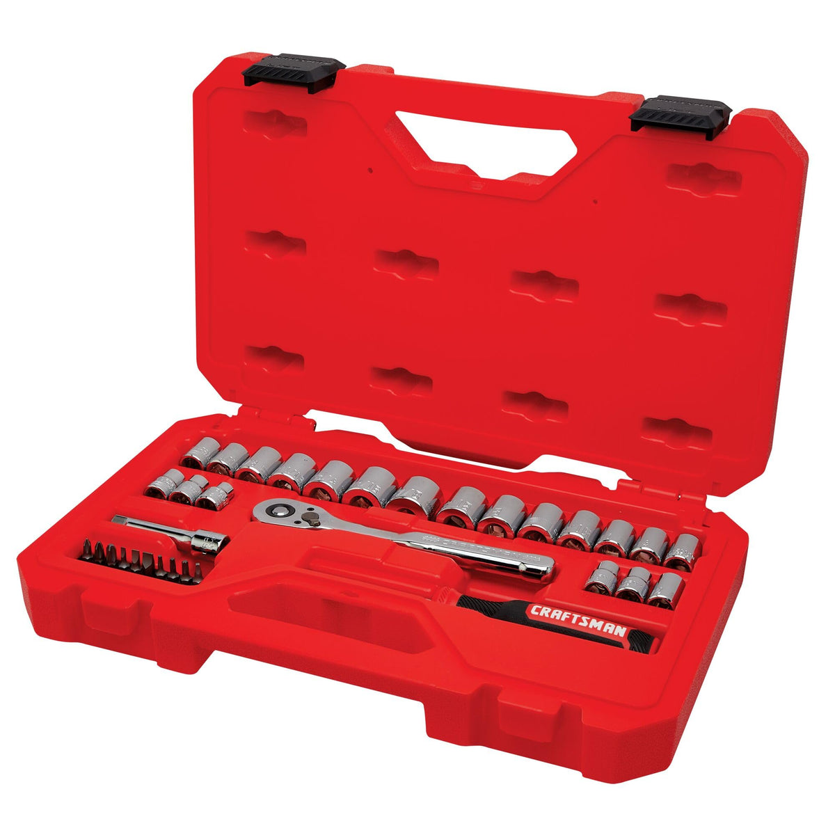 33 Piece 3/8 Inch Drive SAE/Metric Mechanics Tool Set W6645
