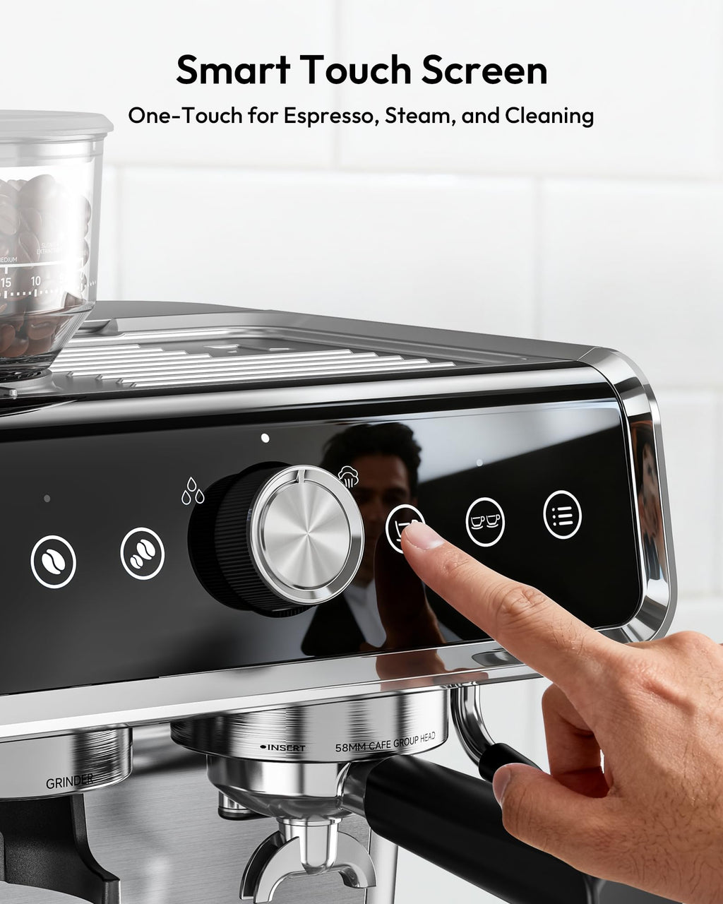 Espresso Machine with Grinder and Milk Frother G9503