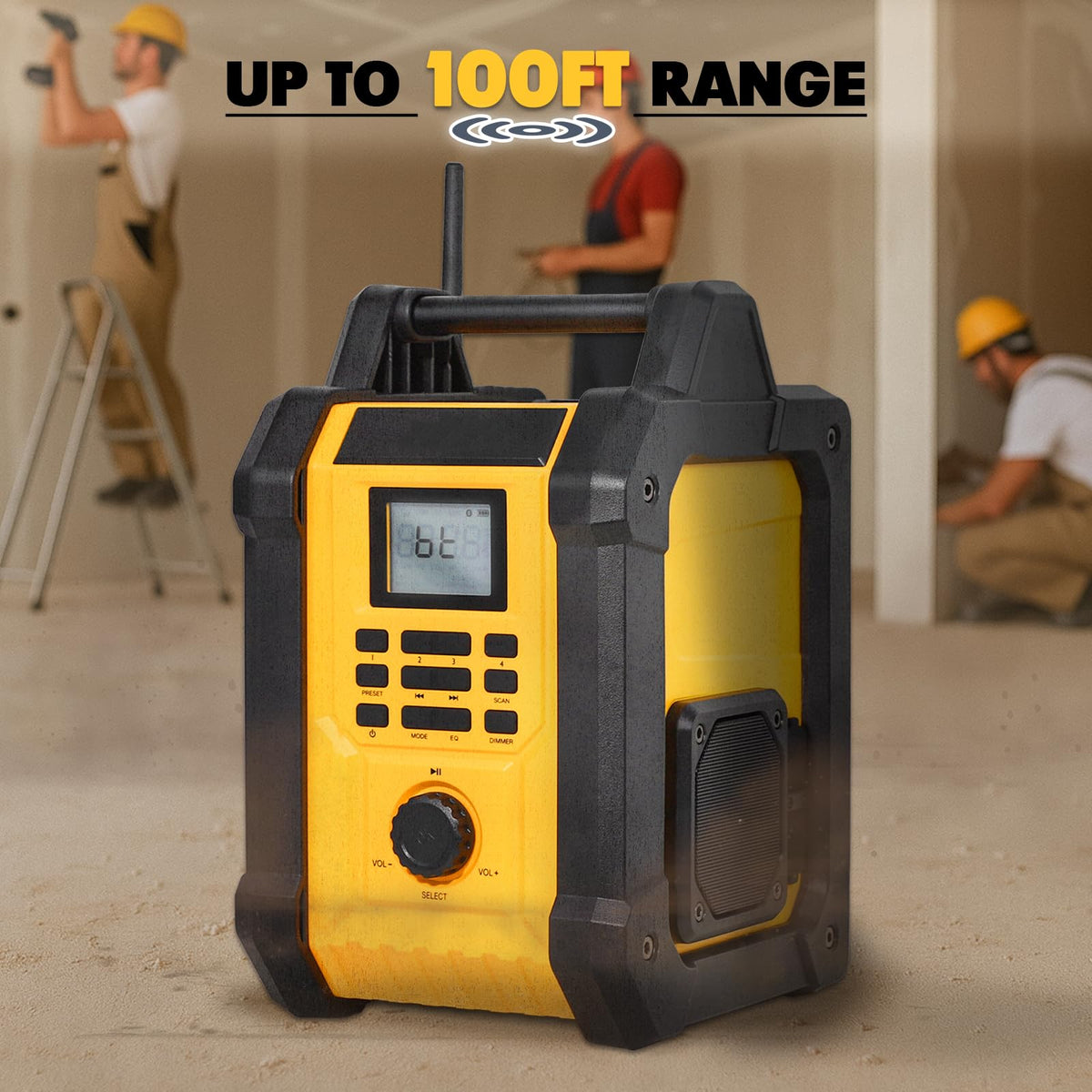 Portable Waterproof AM/FM Jobsite Radio Speaker V3770