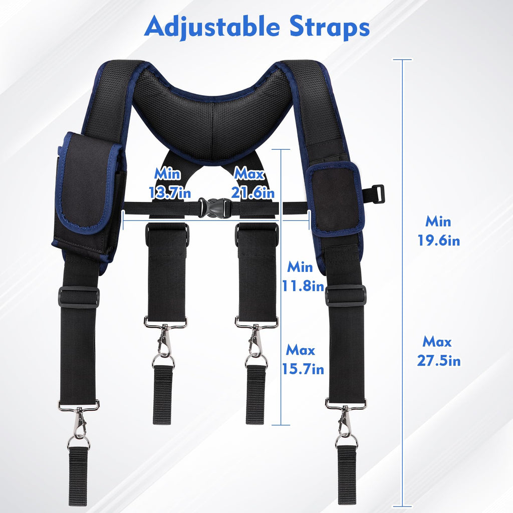 Adjustable Tool Belt with Magnetic Wristband and Pouch Pocket K2205