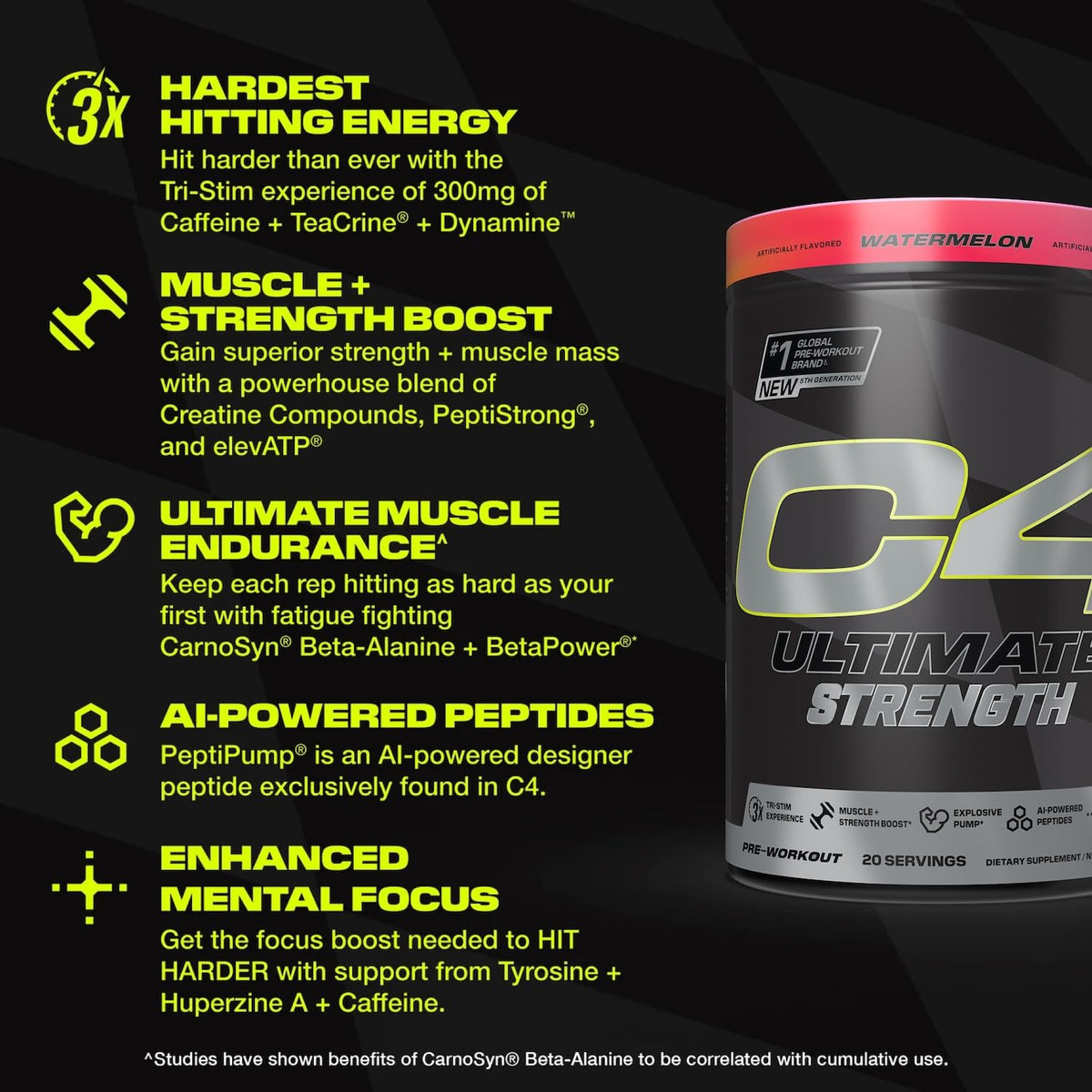 Watermelon Pre Workout Powder 20 Servings G5979