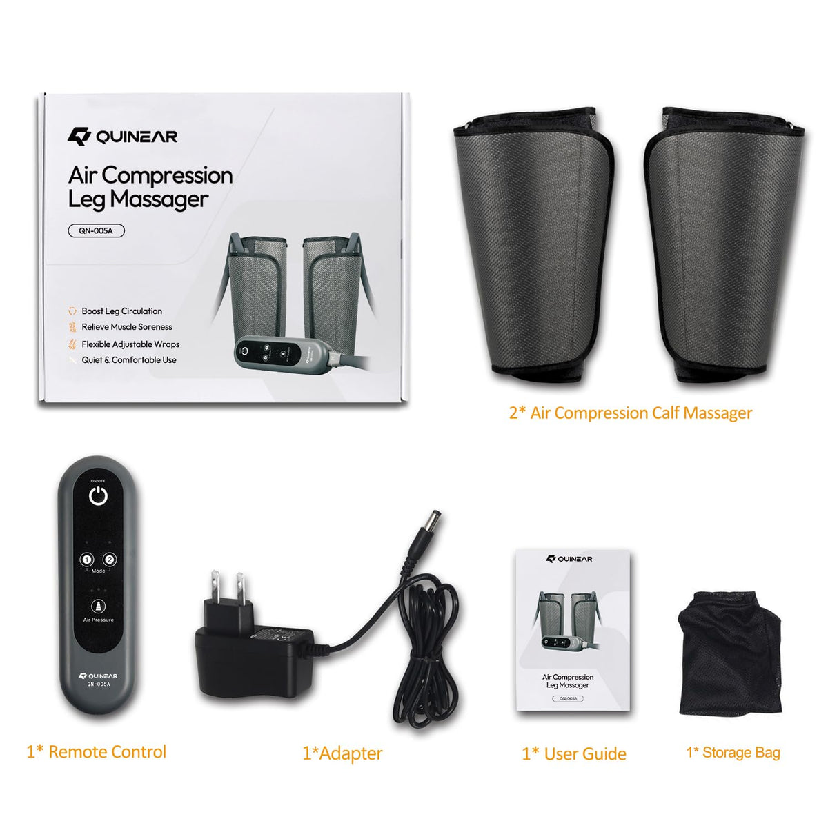 Air Compression Leg Massager with 2 Modes & 3 Intensities P646295