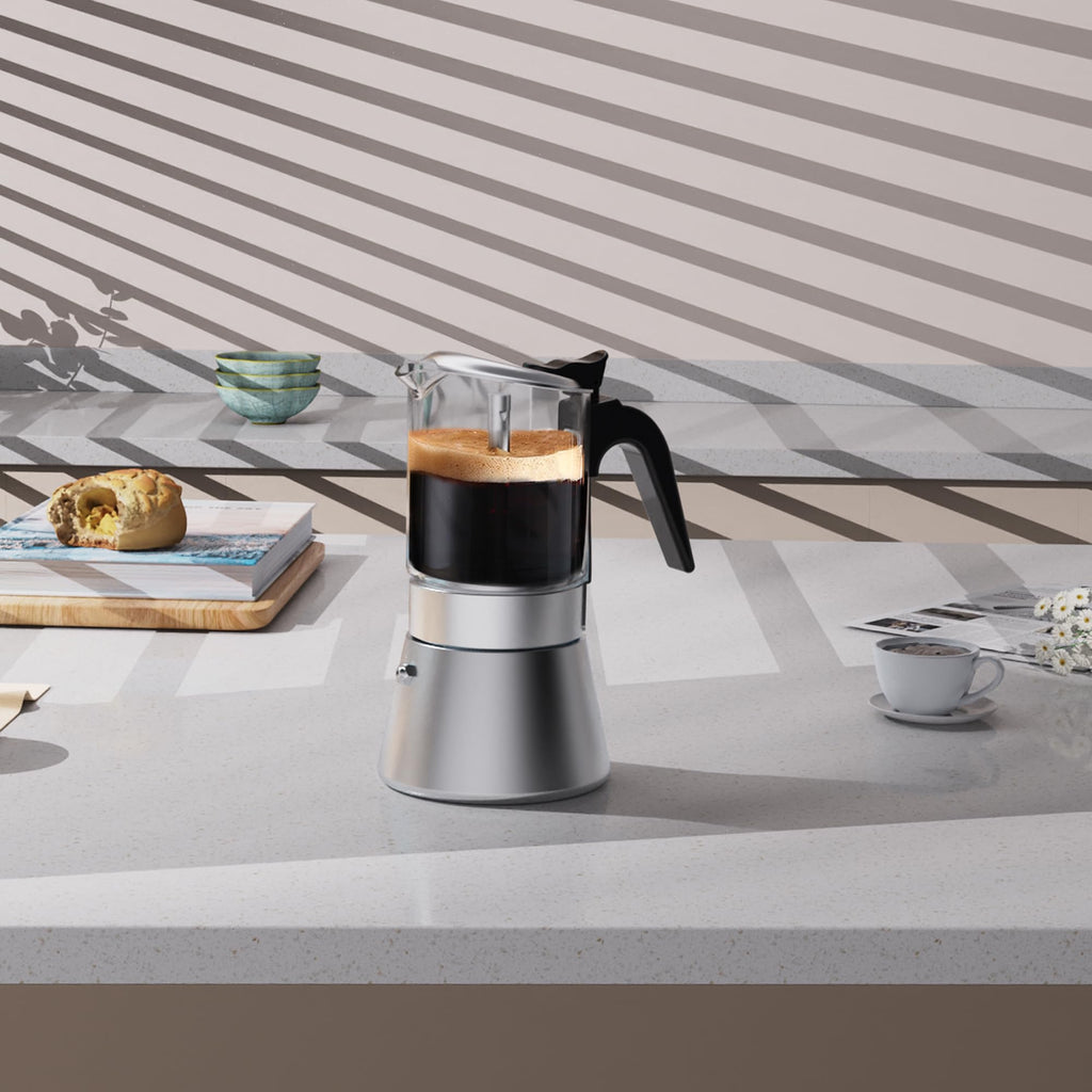 Induction Stovetop Espresso Maker 240ml 6cup J208493