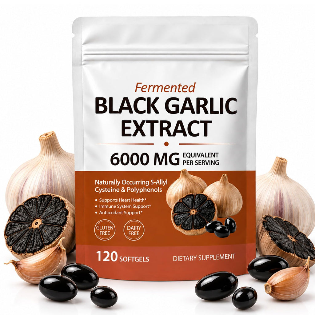 Black Garlic Extract 6000mg Vegetarian 120 Softgels S71309