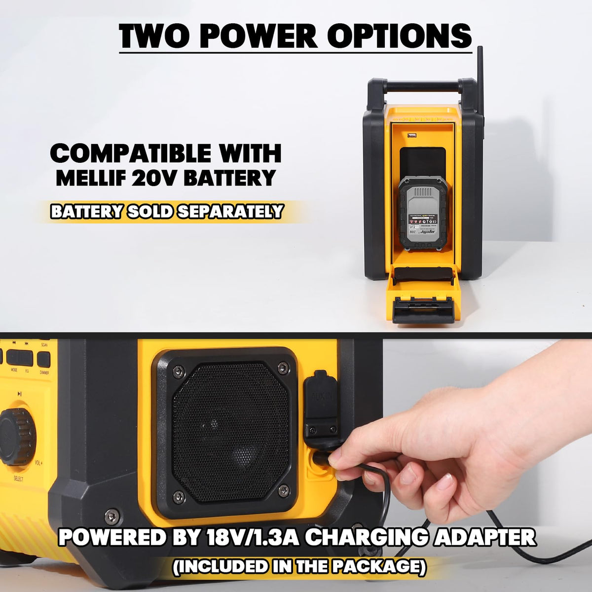 Portable Waterproof AM/FM Jobsite Radio Speaker V3770