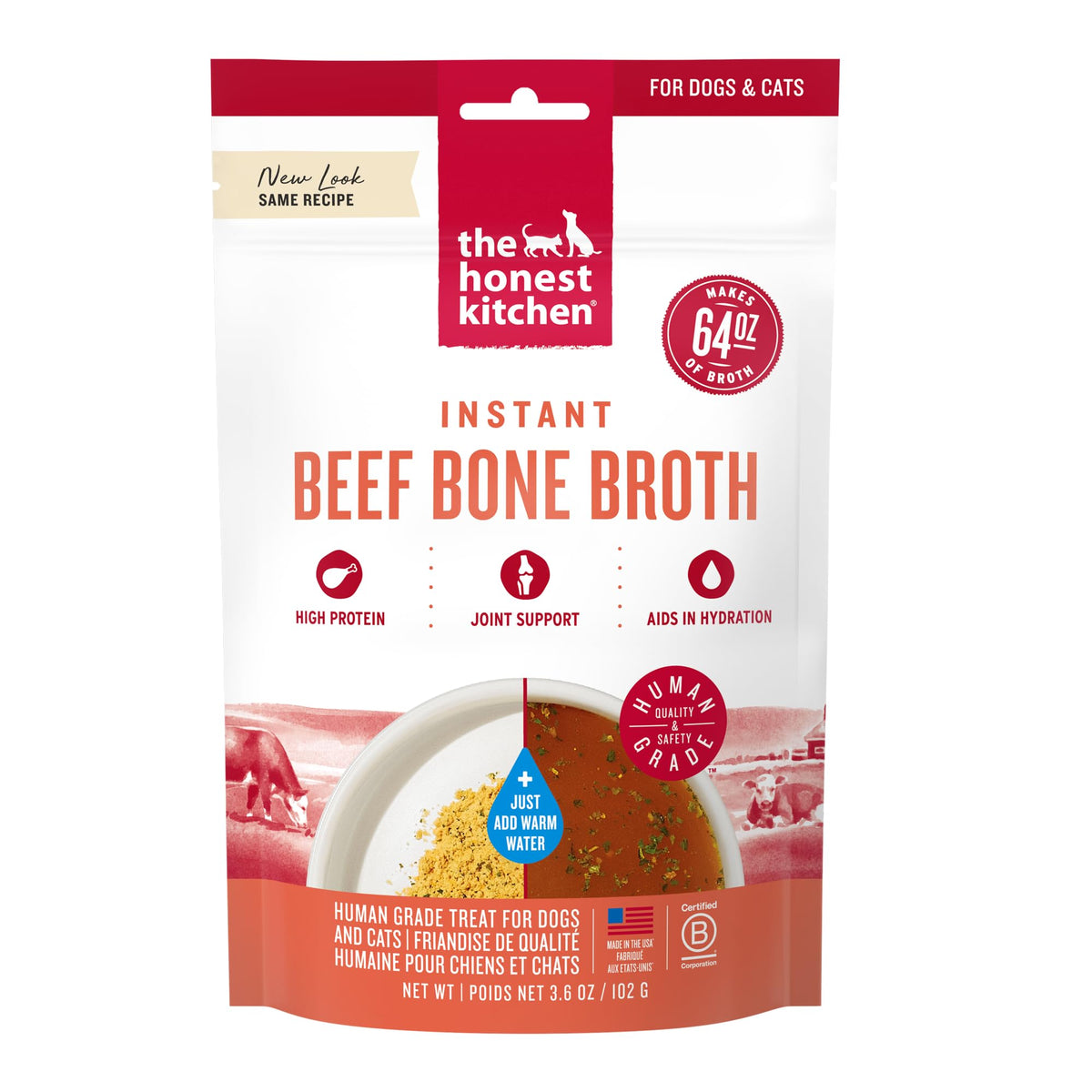 Beef Bone Broth for Dogs & Cats with Turmeric 3.6 oz S728431
