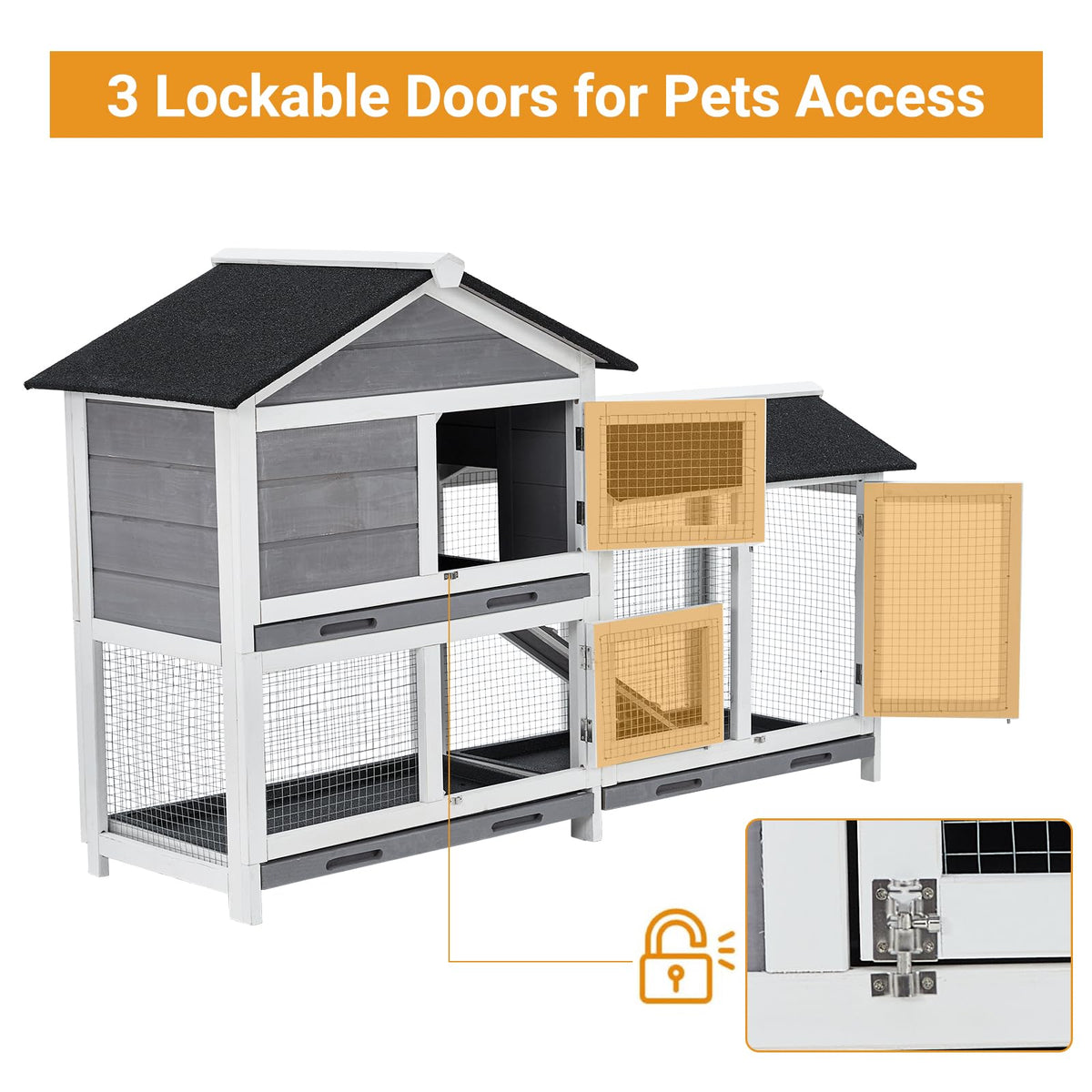 63'' 2-Tier Bunny Hutch S5352