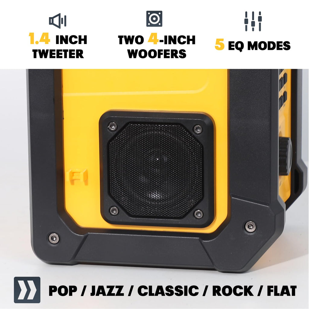 Portable Waterproof AM/FM Jobsite Radio Speaker V3770