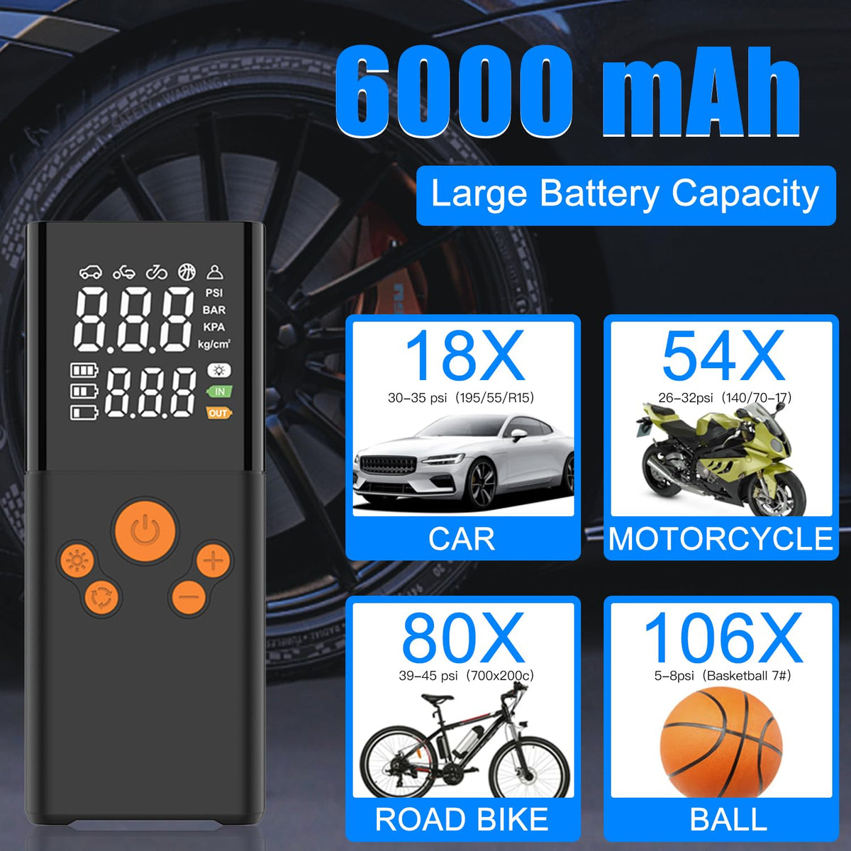 Portable Air Compressor 150PSI Cordless 12V DC K443051