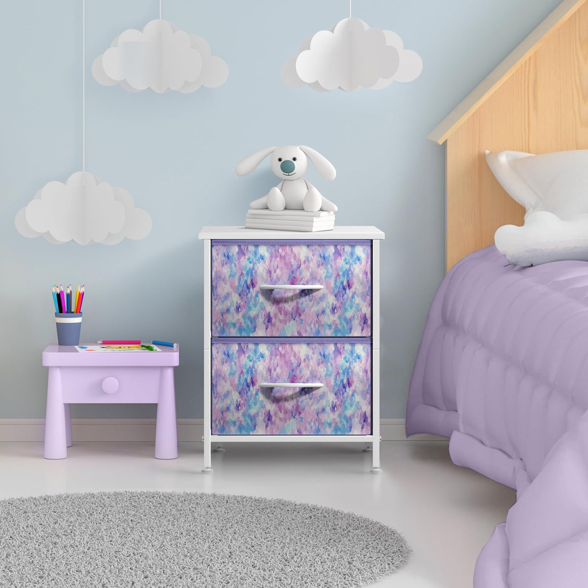 2-Drawer Kids Nightstand D2386
