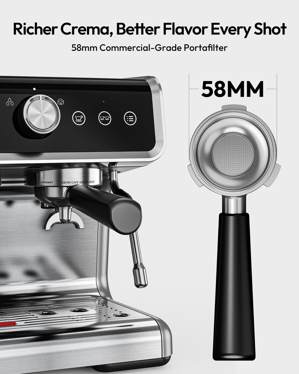 Espresso Machine with Grinder and Milk Frother G9503
