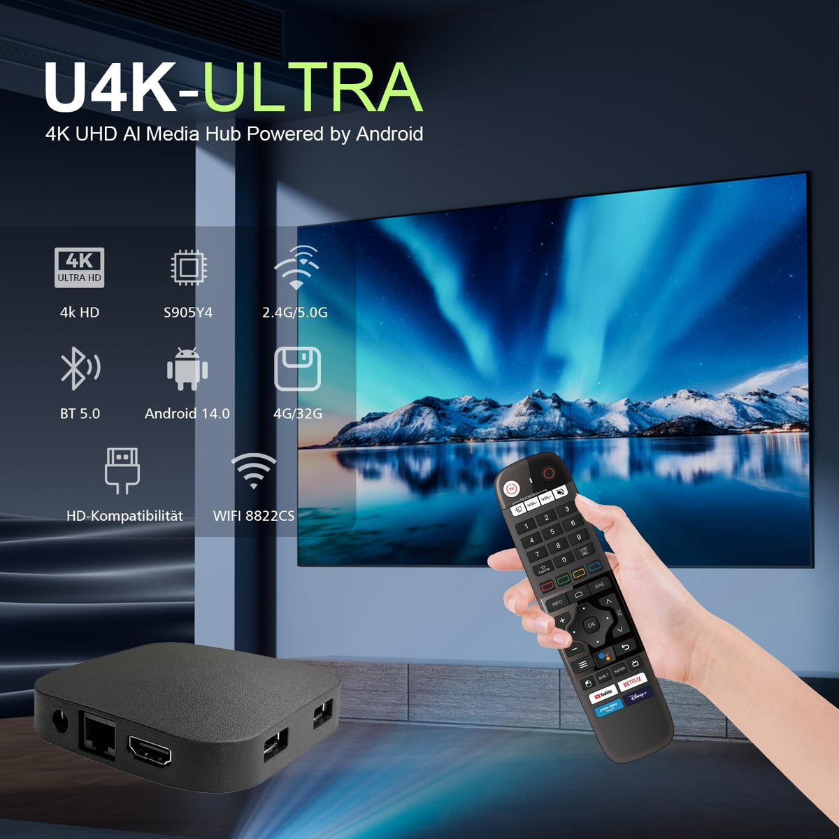 Android TV Box 4K UHD Streaming Device B257760