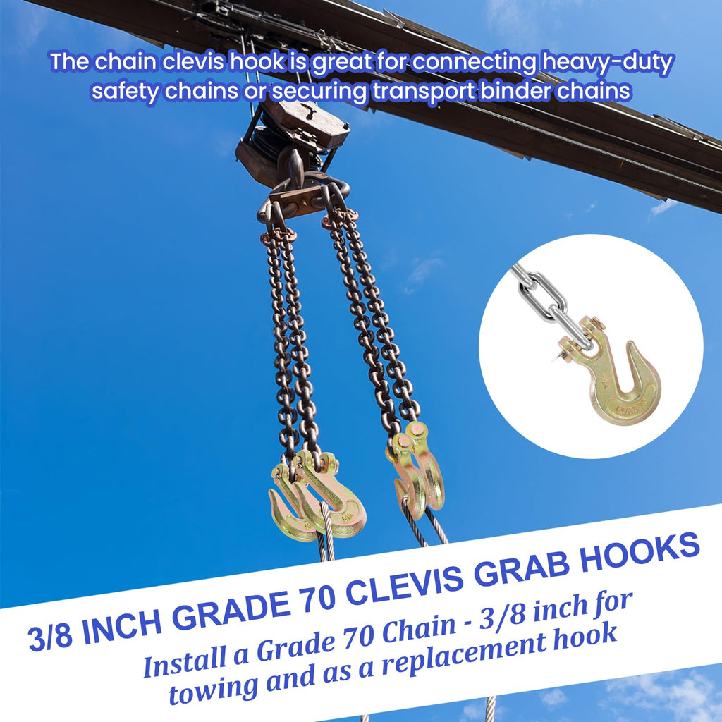 3/8" Heavy Duty Clevis Grab Hook F832355