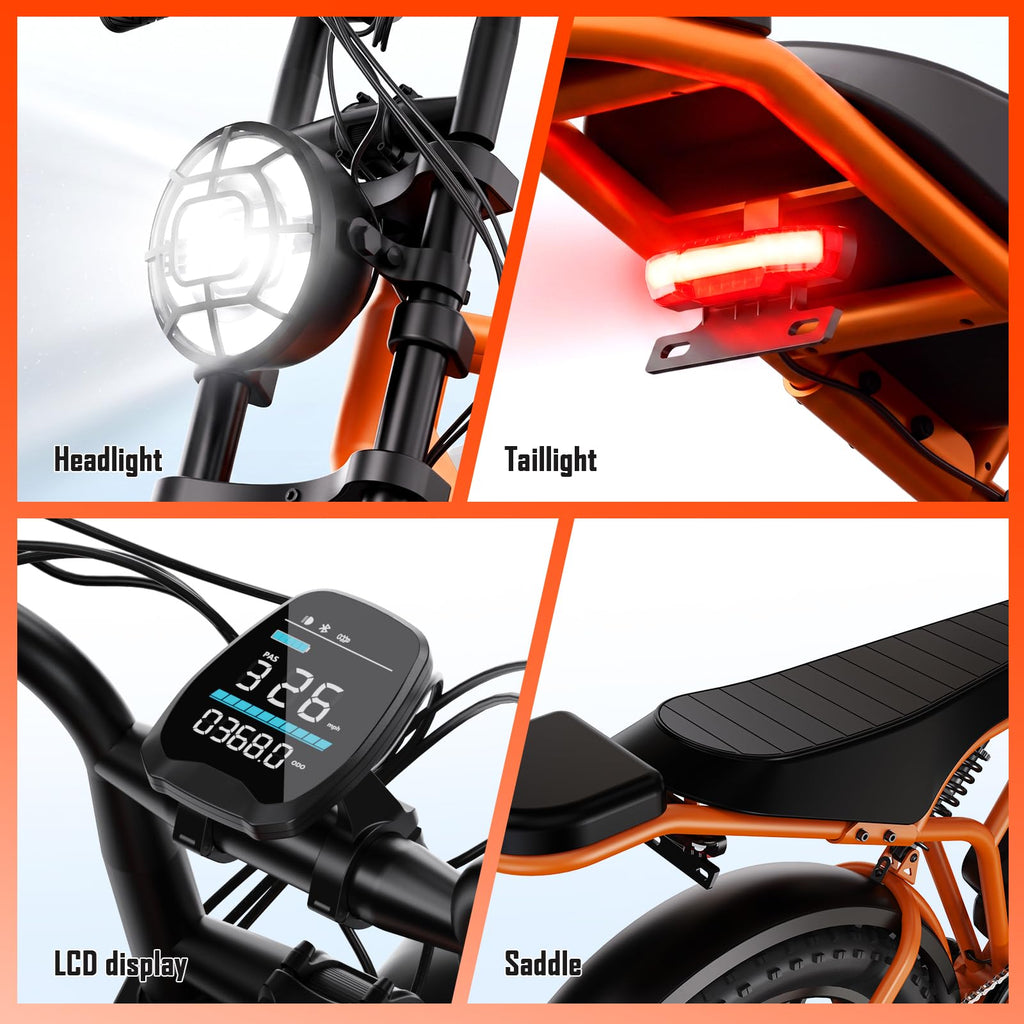Electric Bike 2000W Peak Motor 48V Removable Battery Y398073