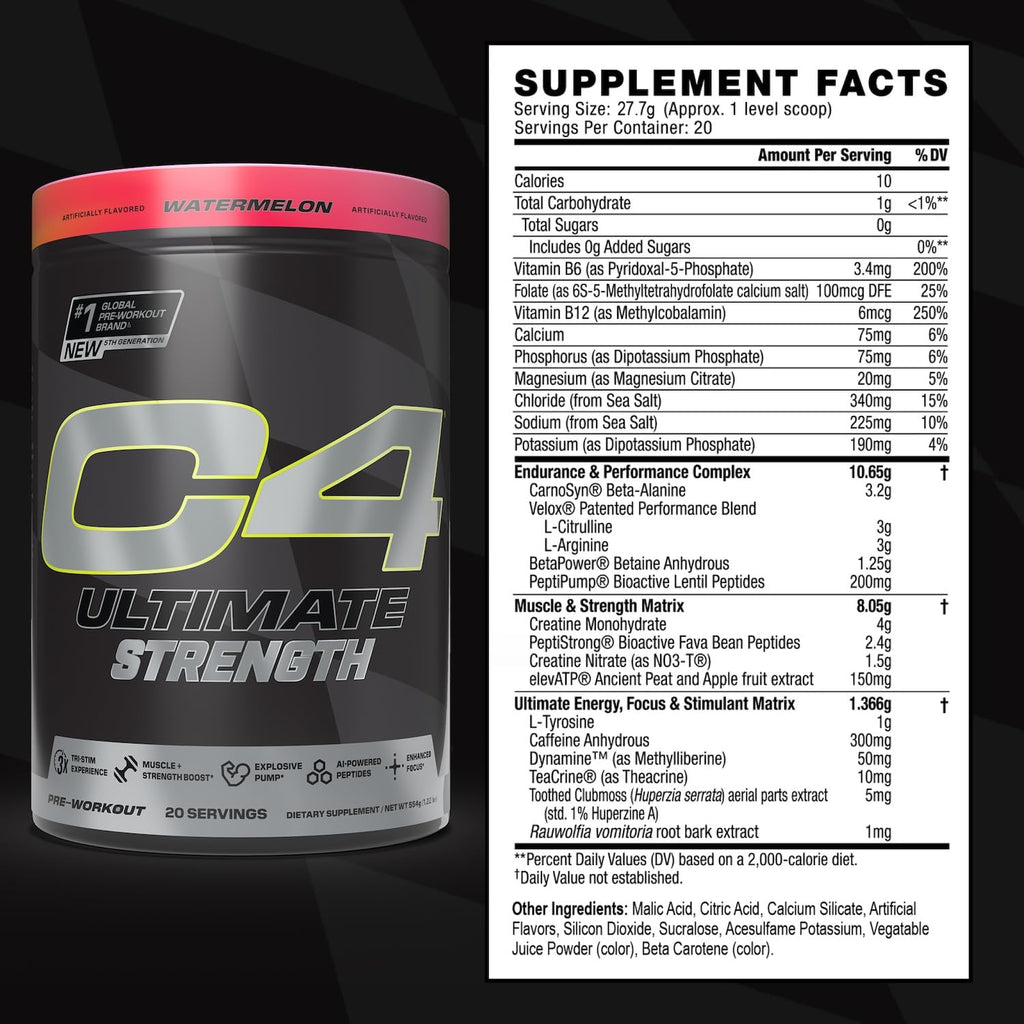 Watermelon Pre Workout Powder 20 Servings G5979