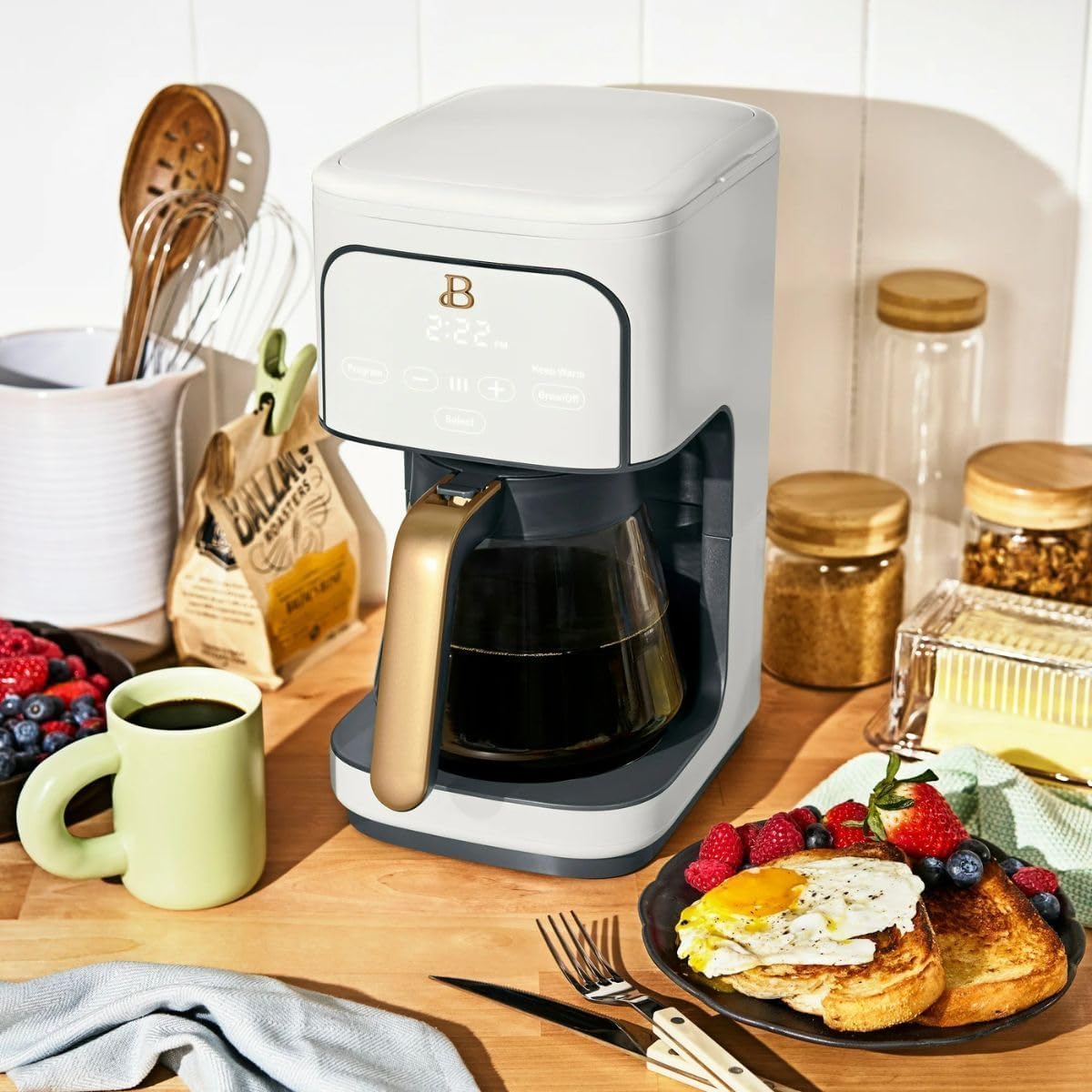 12-Cup Programmable Coffee Maker with Glass Carafe B8025