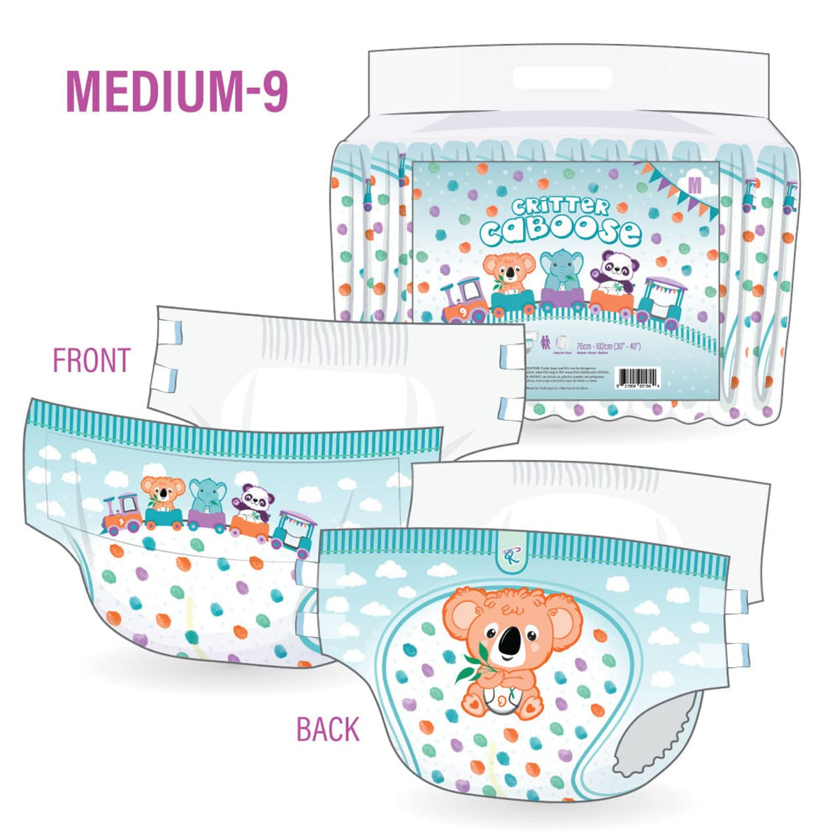 Adult Printed Diapers 12 Pack Medium W61400