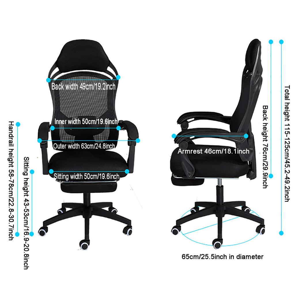 Orange Height Adjustable Mesh Ergonomic Office Chair J933