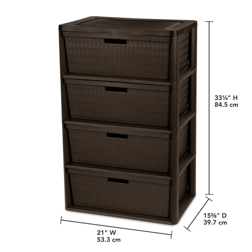3 Drawer Storage Organizer Tower with Carry Handles O546