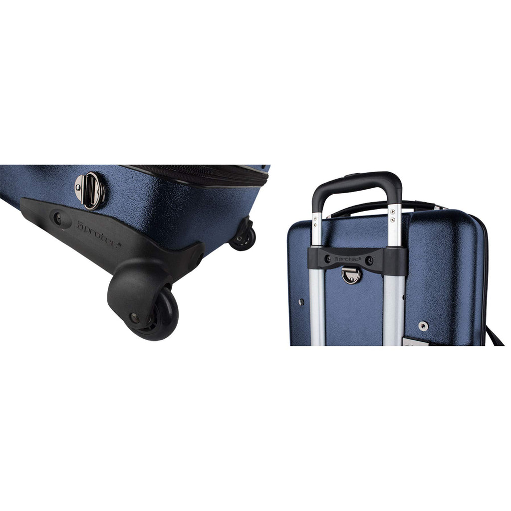 Blue Triple Trumpet Case with Wheels C4960
