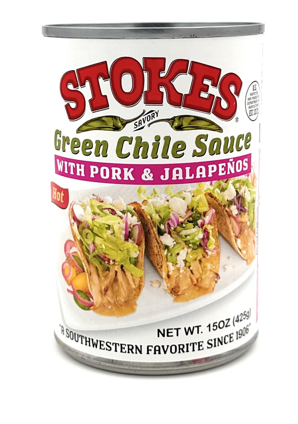 Green Chile Sauce with Pork and Jalapenos Pack of 6 B931
