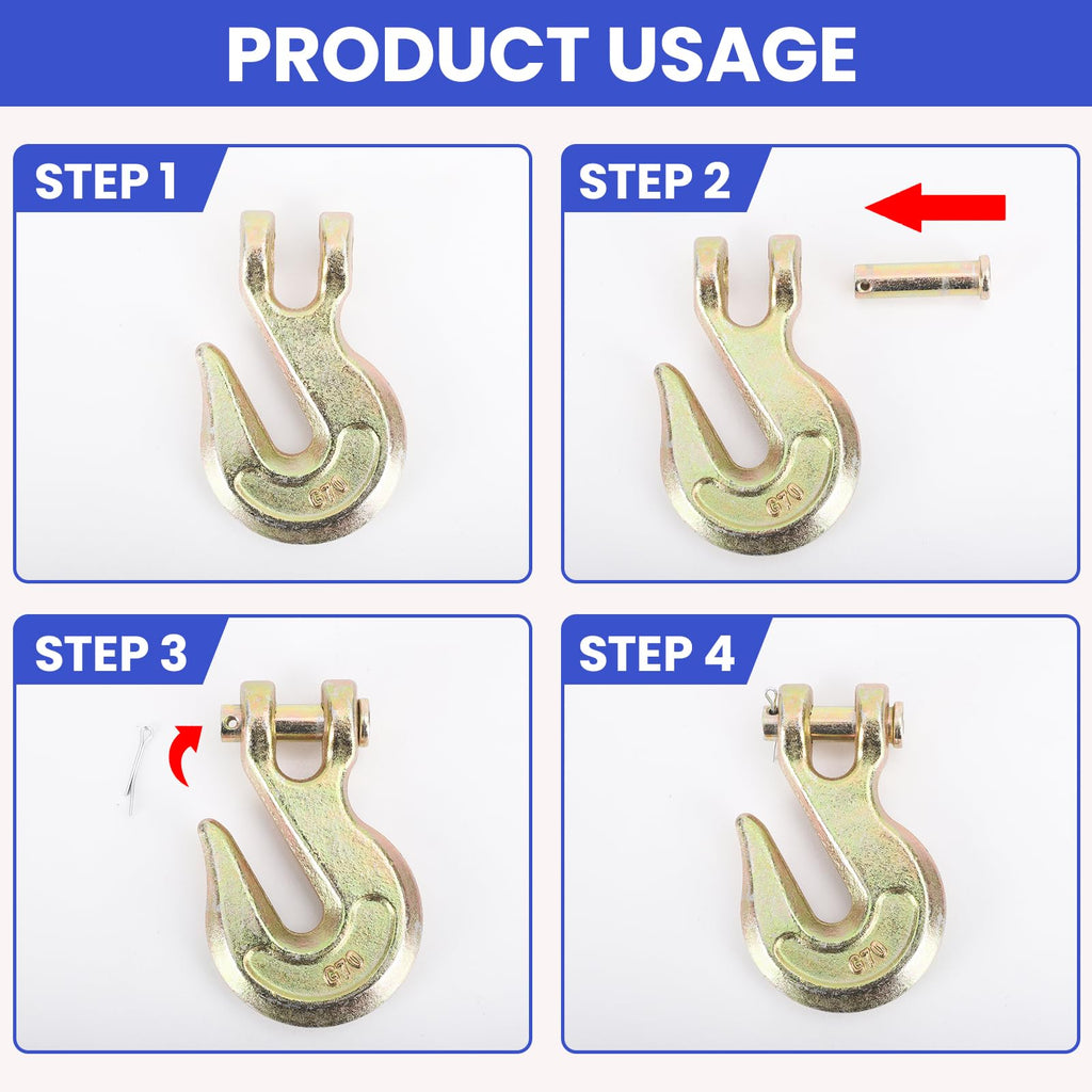 3/8" Heavy Duty Clevis Grab Hook F832355