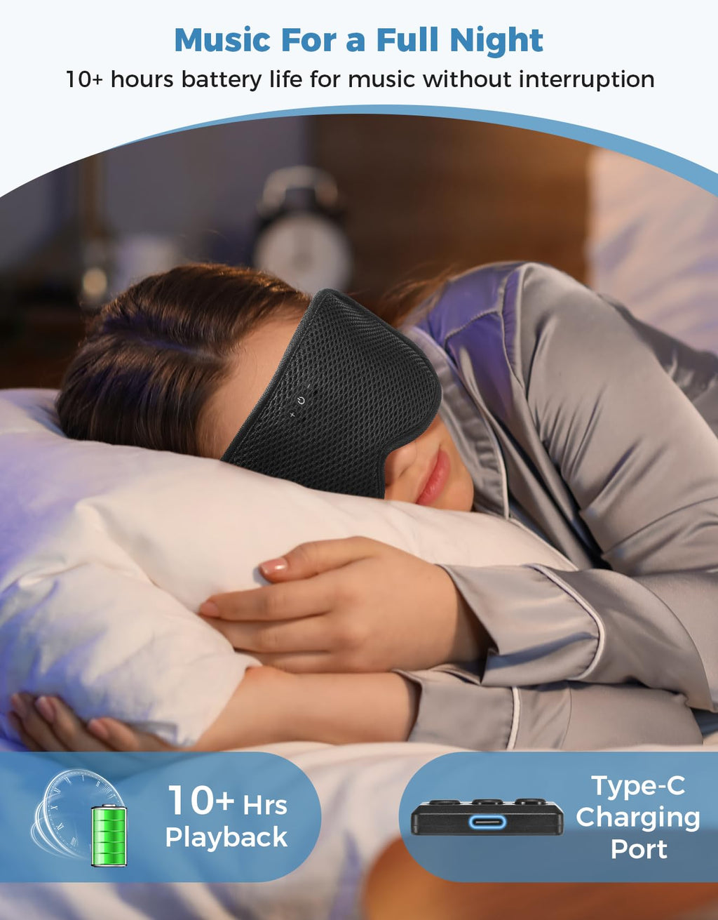 Bluetooth Sleep Mask with Headphones R192