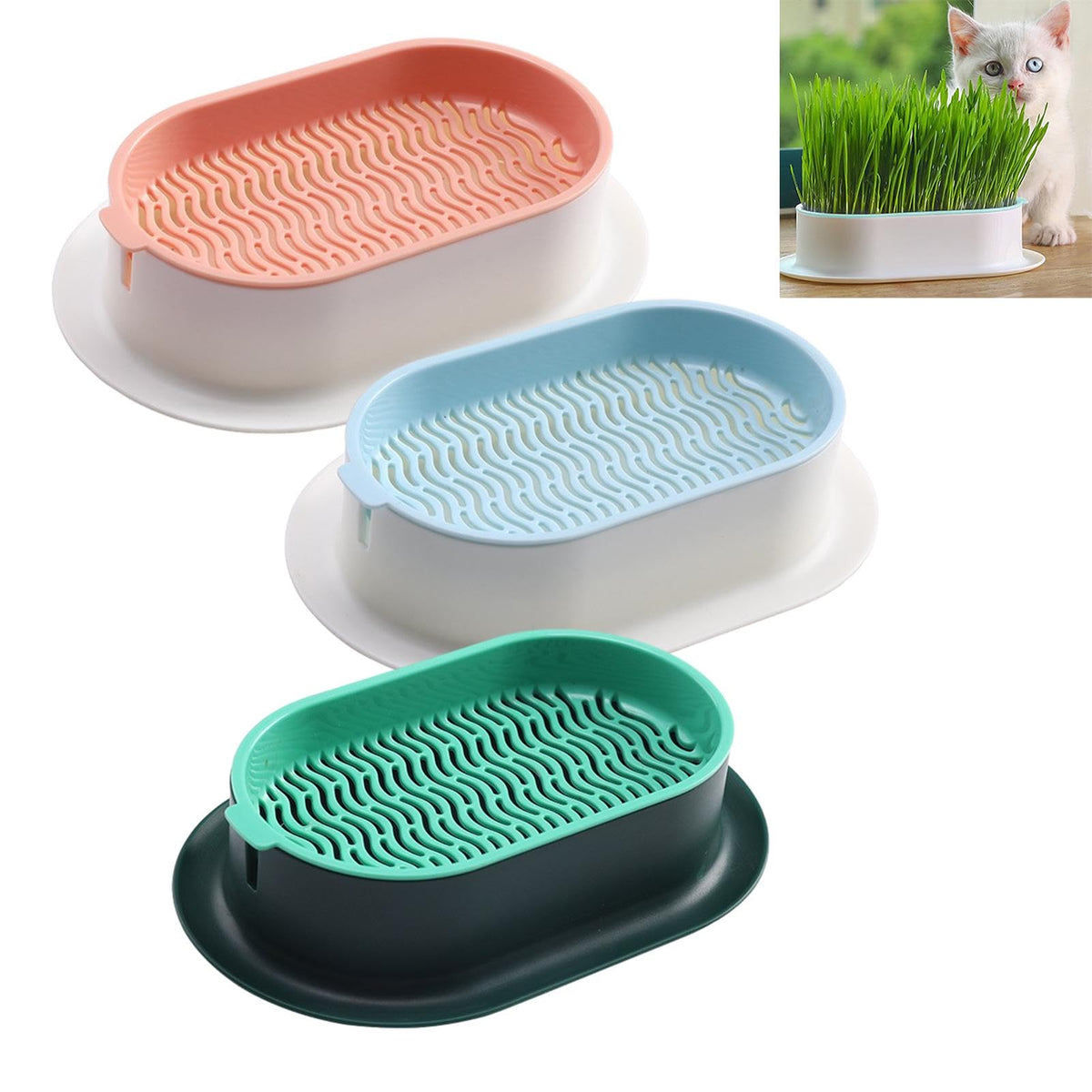 3 Pack Hydroponic Seed Sprout Tray X8046