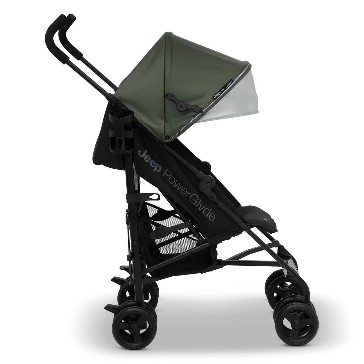 Lightweight Travel Stroller with Compact Fold, 3-Position Recline, Olive Green E124464