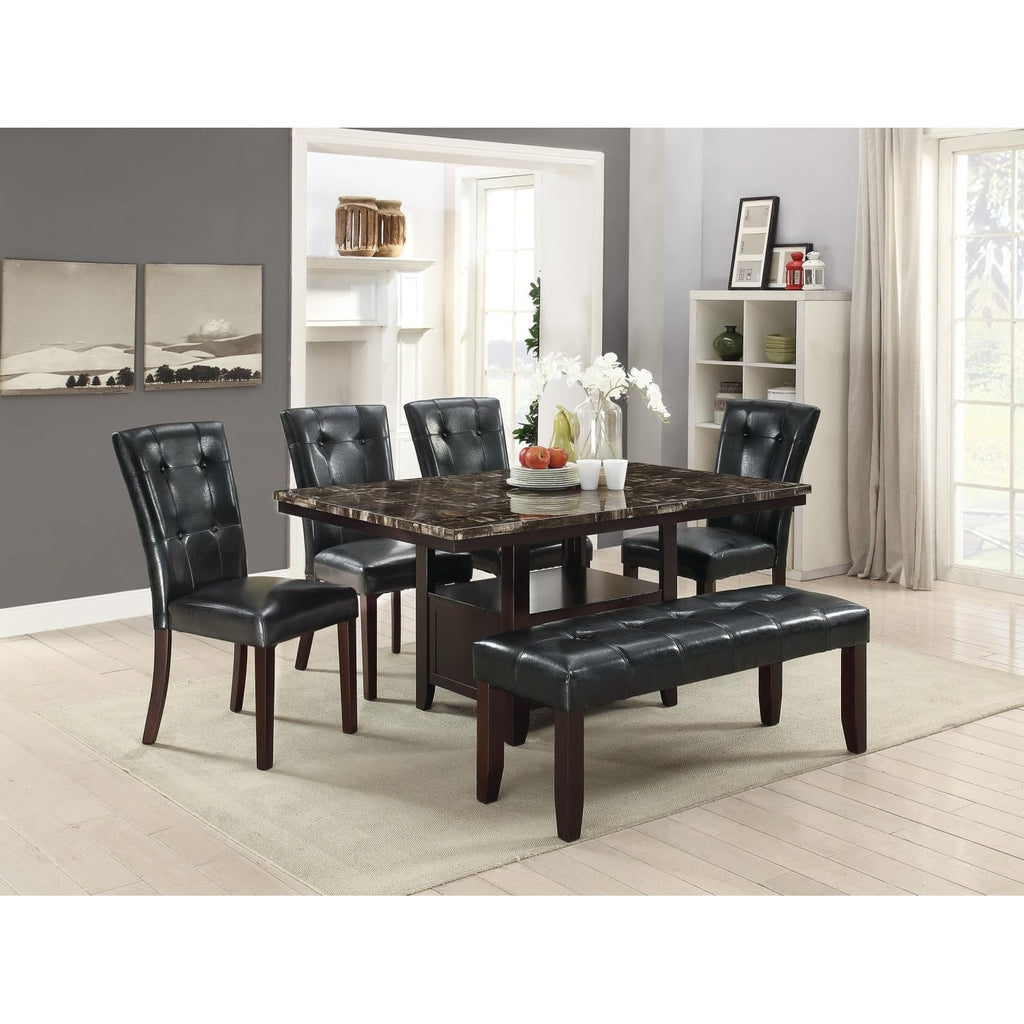 Black Faux Leather Parson Chairs Set of 2 C3811