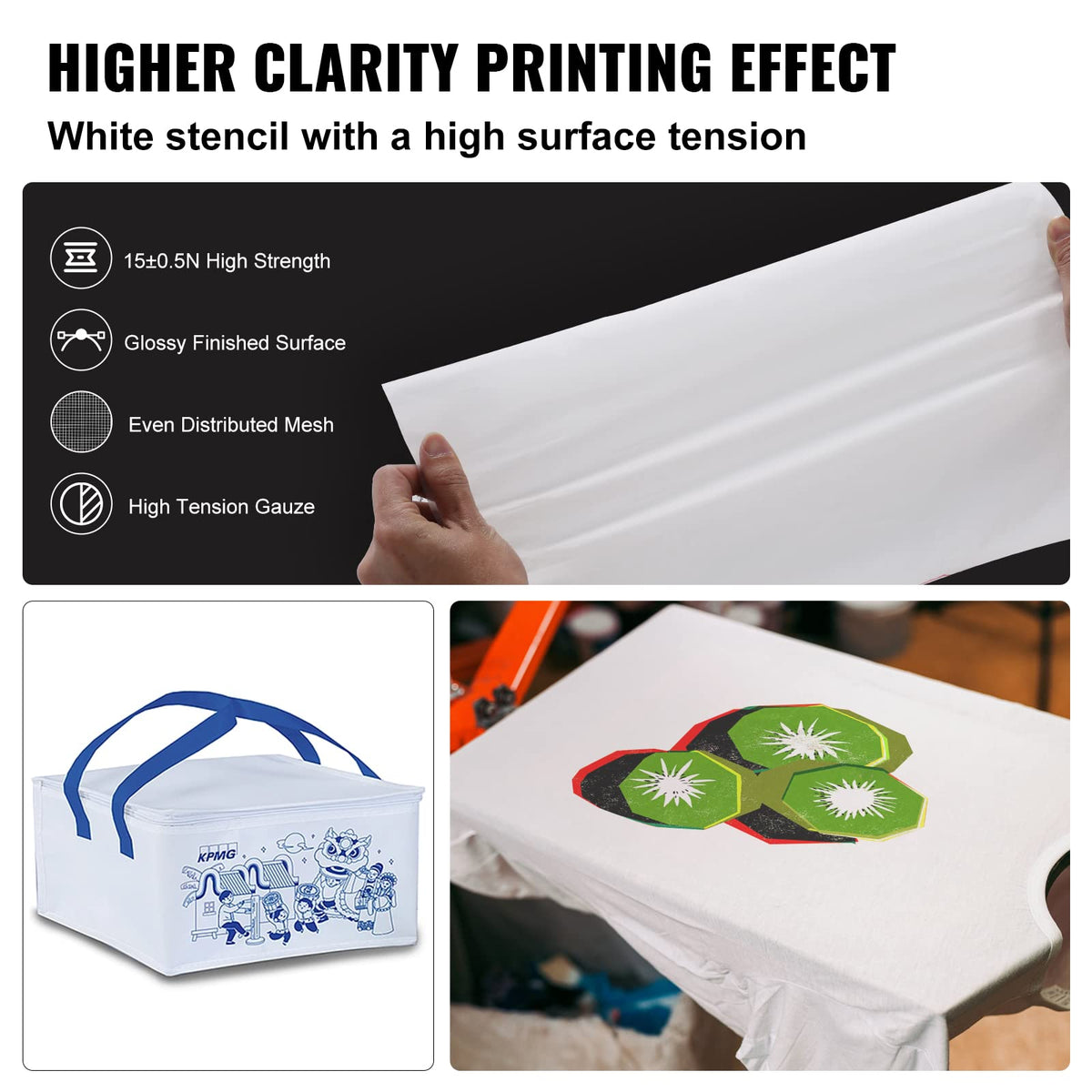 6 Pieces Aluminum Silk Screen Frame with 110 Count Nylon Mesh S352990