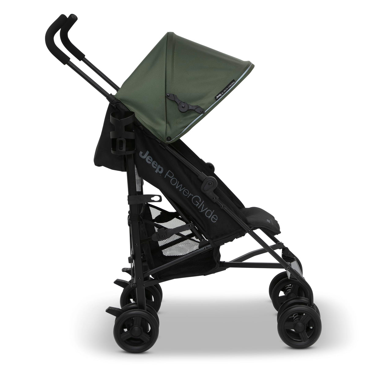 Lightweight Travel Stroller with Compact Fold, 3-Position Recline, Olive Green E124464