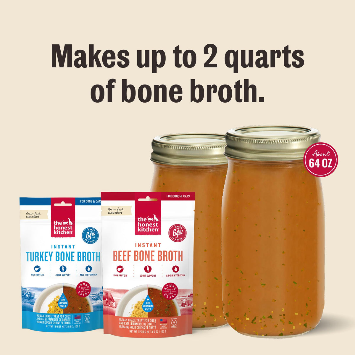 Beef Bone Broth for Dogs & Cats with Turmeric 3.6 oz S728431