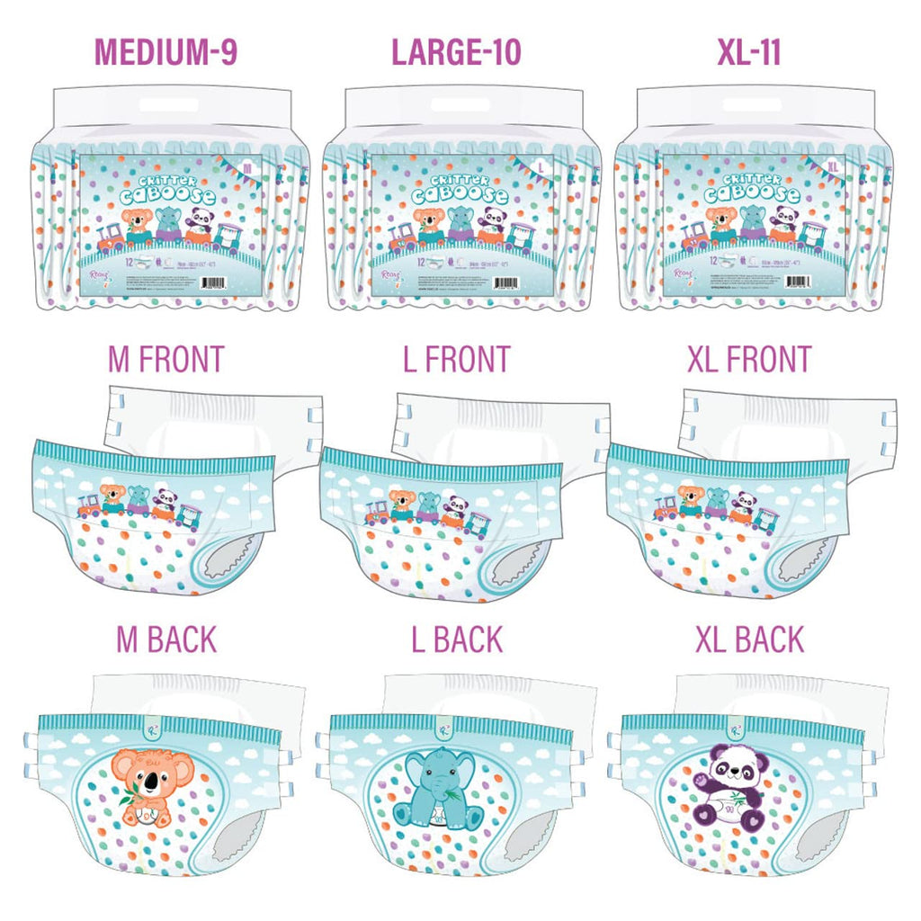 Adult Printed Diapers 12 Pack Medium W61400