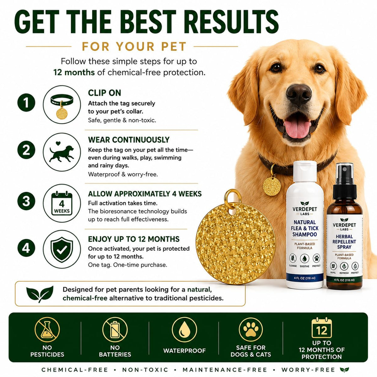 Flea & Tick Tag for Dogs & Cats W7452